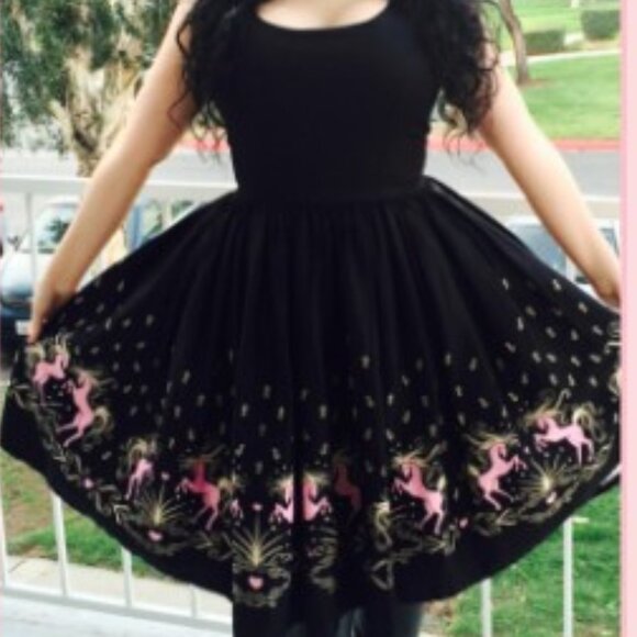 Micheline Pitt Pinup Couture - Aurora Dancing Horses Jenny Dress - Picture 1 of 10